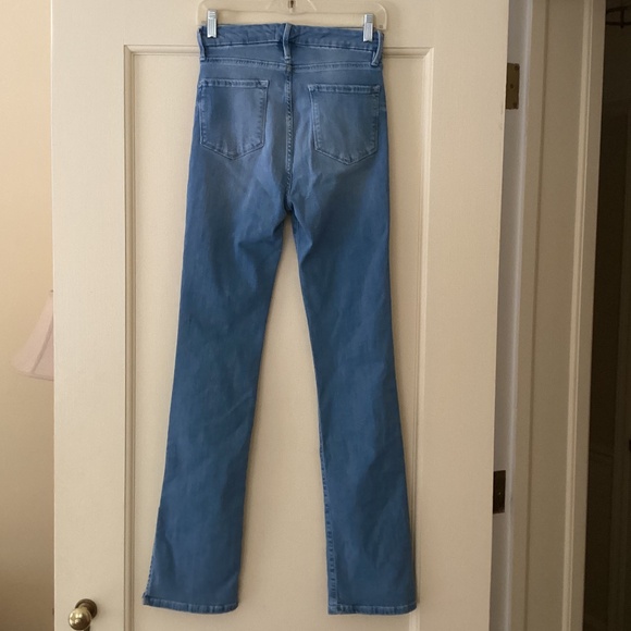 Frame Le Super High Mini Boot Split Hem Jeans Light Wash Color Danbury Sz 27 - Picture 8 of 15